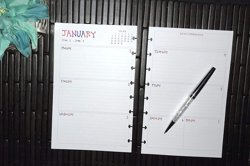 2019 2020 2021 2022 2023 Daily Calendar For Discbound Planners Fits 