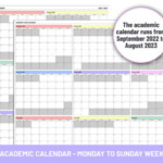 2022 2023 Academic Calendar Fully Editable Printable Google Sheets