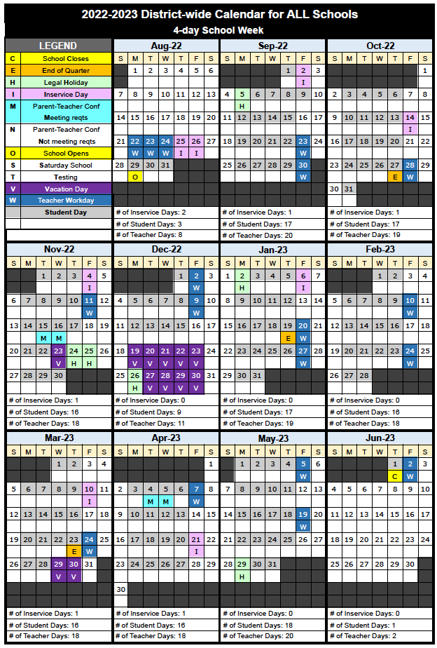 2022 2023 School Year Calendar Barry C Stewart Kasaan School