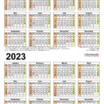 2022 2023 Two Year Calendar Free Printable Word Templates