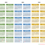 2022 2024 Three Year Calendar Free Printable PDF Templates