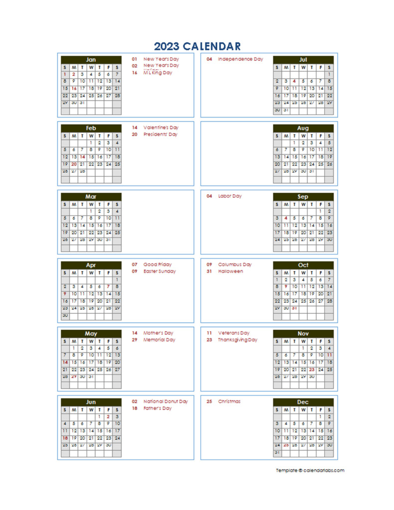 2022 Blank Calendar Pdf Free Printable Templates List Of Free 