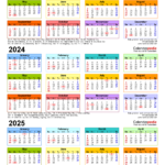 2023 2025 Three Year Calendar Free Printable Word Templates