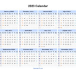 2023 Calendar Blank Printable Calendar Template In PDF Word Excel