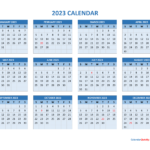 2023 Calendar Calendar Quickly