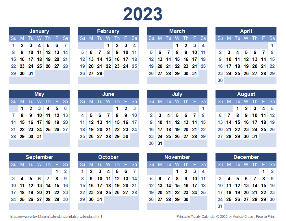 2023 Calendar Templates And Images