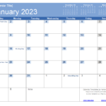 2023 Calendar Templates And Images