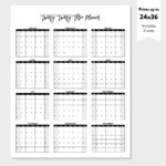 2023 Printable Large Wall Calendar 2023 Minimalist Wall Etsy