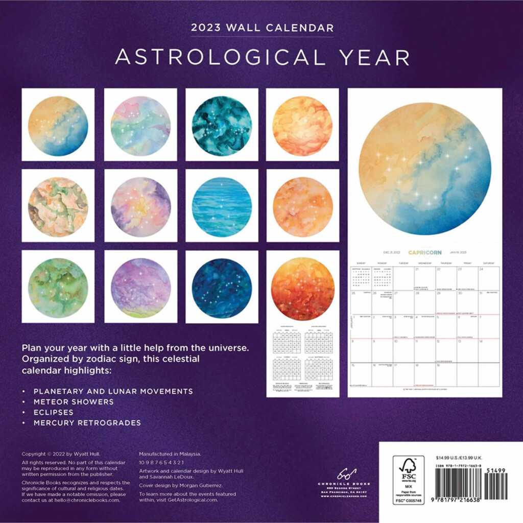 Astrological Year Calendar 2023