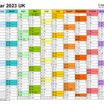 Calendar 2023 UK Free Printable PDF Templates