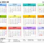 Calendar 2023 UK Free Printable PDF Templates