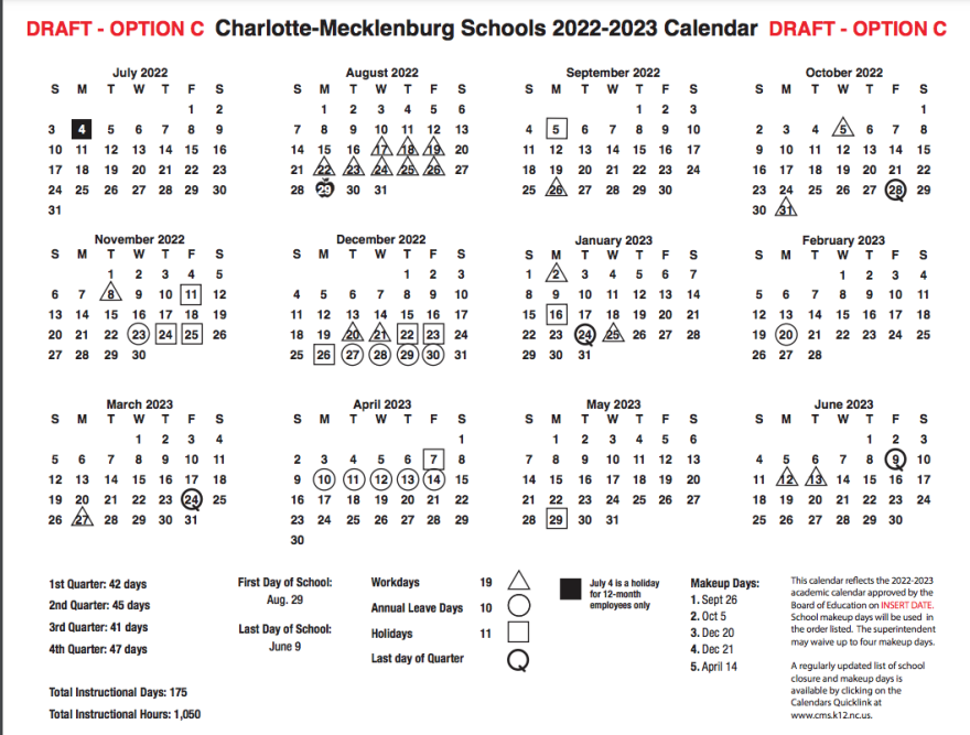 Charlotte Mecklenburg School Board Approves 2022 23 Calendar WFAE 90