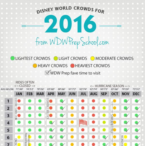 Disney World 2022 2023 Crowd Calendar best Times To Go Disney World 