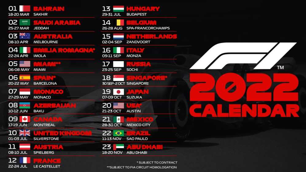 F1 Kalender 2023 Ramona Boyd Headline