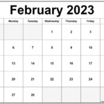 February 2023 Calendar Free Printable Calendar