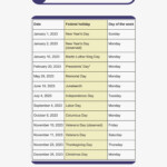 Federal Holiday Calendar 2022 2023 Wiki Cu c S ng Vi t