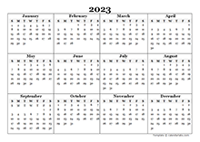 Free 2023 Yearly Calendar Templates CalendarLabs