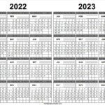 Free Calendar 2022 2023 Template Yearly Calendar Template