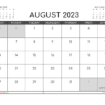 Free Printable August 2023 Calendar 12 Templates