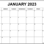 January 2023 Calendar Free Printable Calendar