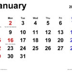January 2023 Calendar Templates For Word Excel And PDF