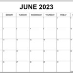 June 2023 Calendar Free Printable Calendar