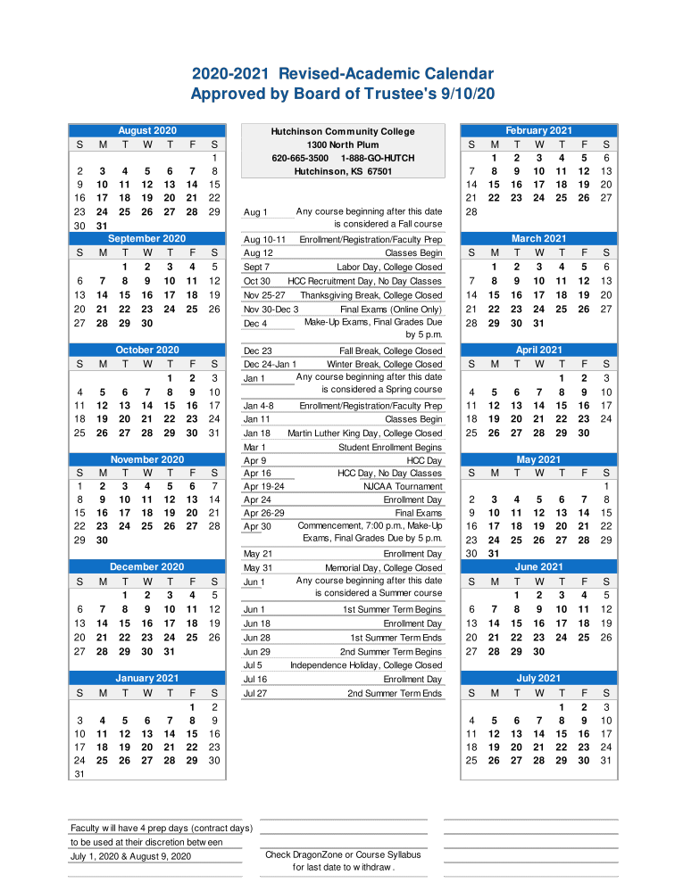 Kent State Academic Calendar 2021 2022 March 2021