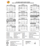 Lausd 2022 2023 Instructional Calendar Calendar Of National Days