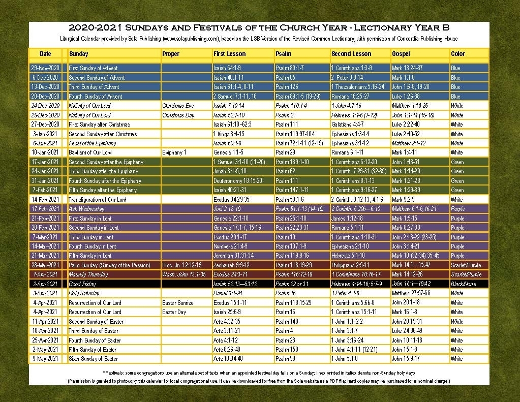 Liturguical Calendar 2022 2023 October 2022 Calendar