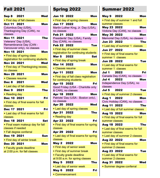  Northeastern University Academic Calendar 2022 2023 