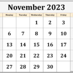 November 2023 Calendar Free Printable Calendar