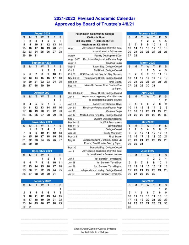 Ohio University Academic Calendar 2022