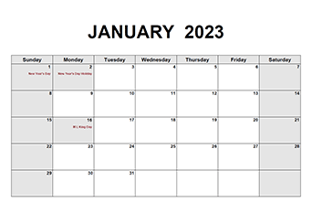 Printable 2023 PDF Calendar Templates CalendarLabs