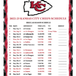 Printable Kc Chiefs 2023 Schedule Roderick Cross News