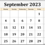 September 2023 Calendar Free Printable Calendar Templates