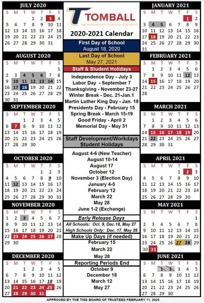 Tomball Isd Calendar 2021 2022 2022 Calendar