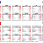 Two Year Calendars For 2022 2023 UK For Word