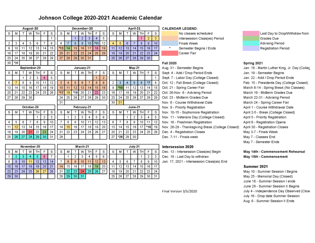 University Of Scranton Academic Calendar 2021 Calendar 2021