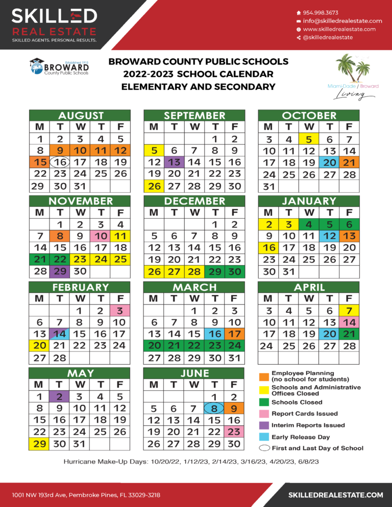 2022 2023 Broward School Calendar Miami Dade Broward Living