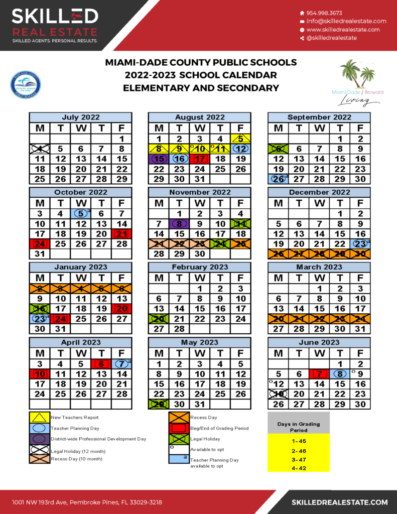 2022 2023 Miami Dade School Calendar Miami Dade Broward Living