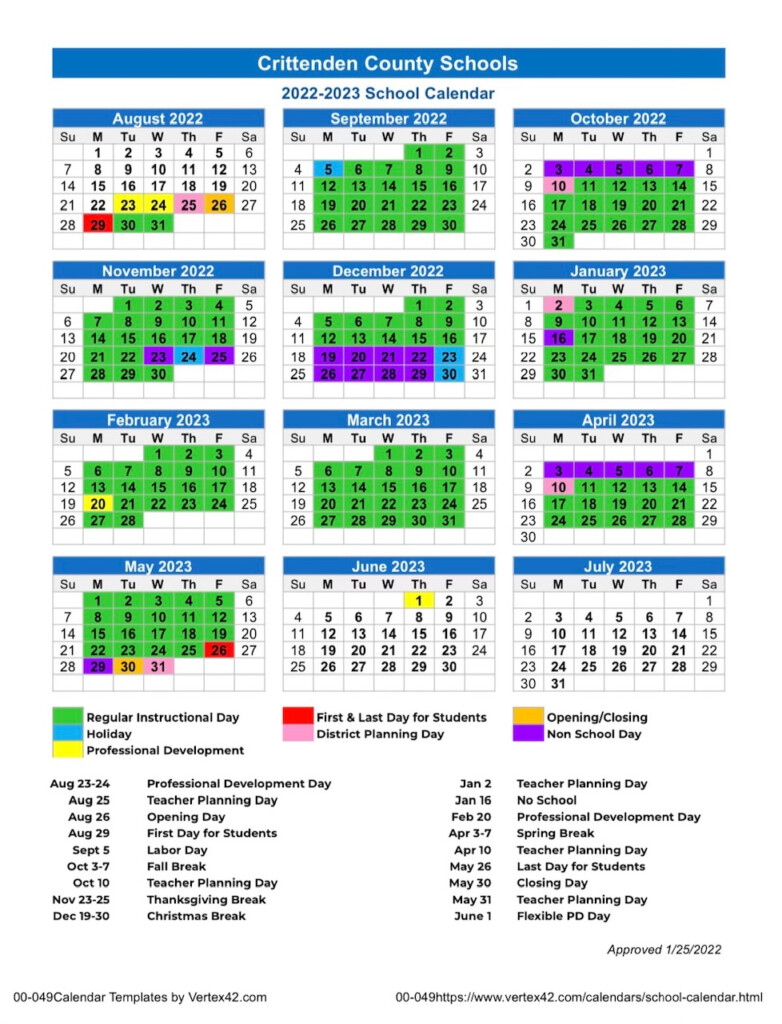 2022 2023 School Calendar