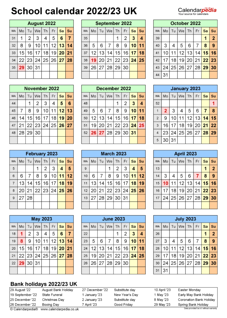 2022 2023 School Year Calendar Photos