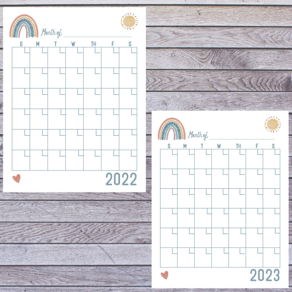 2022 2023 Yearly Calendar Printable Minimalist Calendar Etsy Ireland 