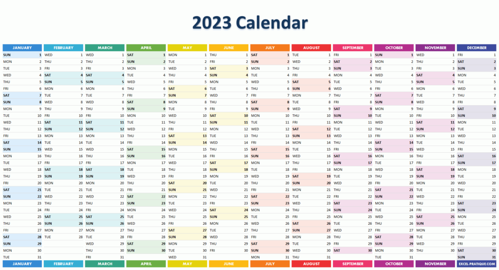2023 Calendar Excel Format Get Calendar 2023 Update