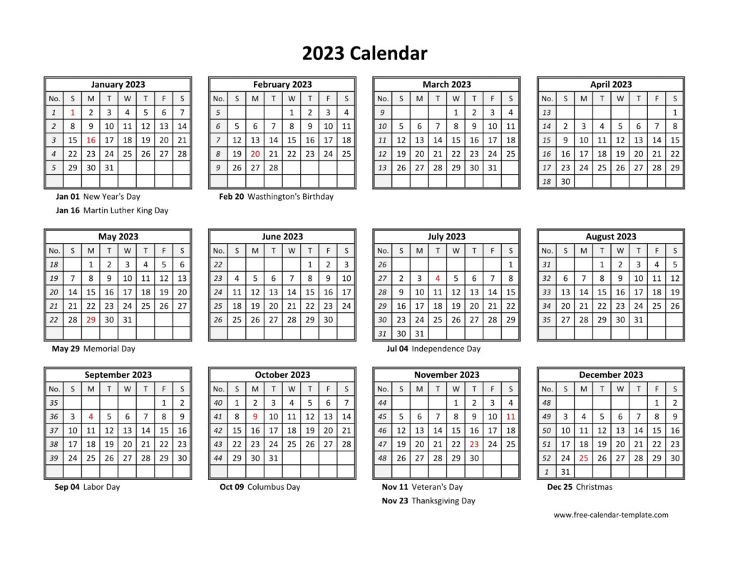 2023 Calendar Pdf Word Excel 2023 Calendar Templates And Images 