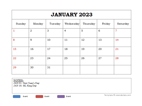 2023 Calendar Template Powerpoint 2023 Calendar