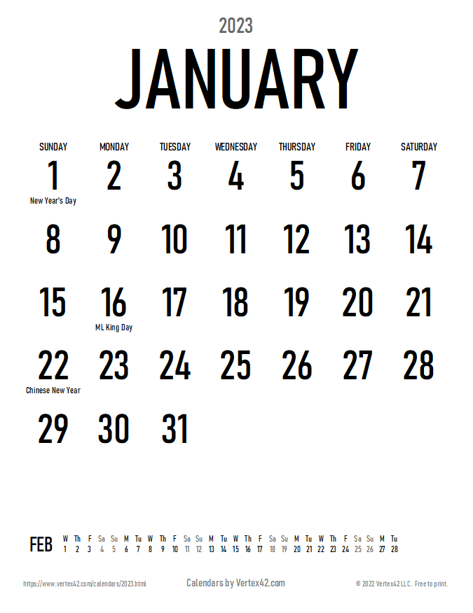 2023 Calendar Templates And Images