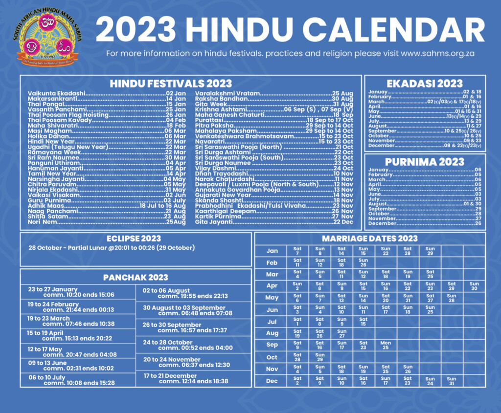 2023 Hindu Calendar Festival List Get Calendar 2023 Update