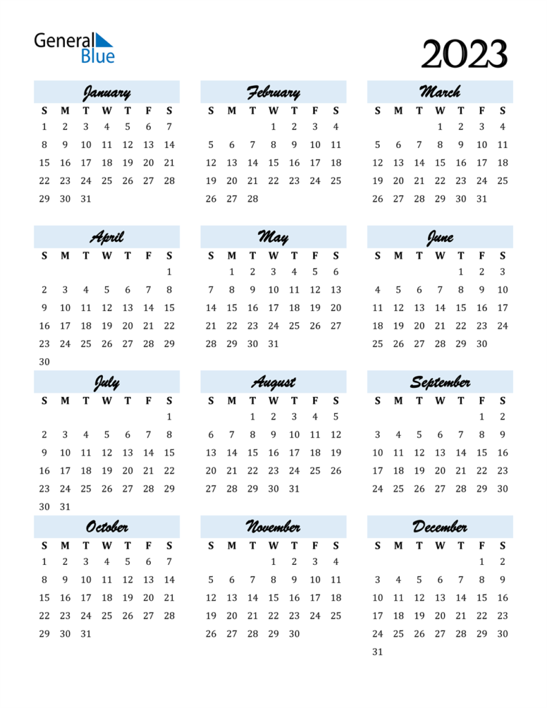 2023 Printable Calendar Word Printable World Holiday