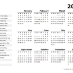 2023 Yearly Calendar Template With US Holidays Free Printable Templates